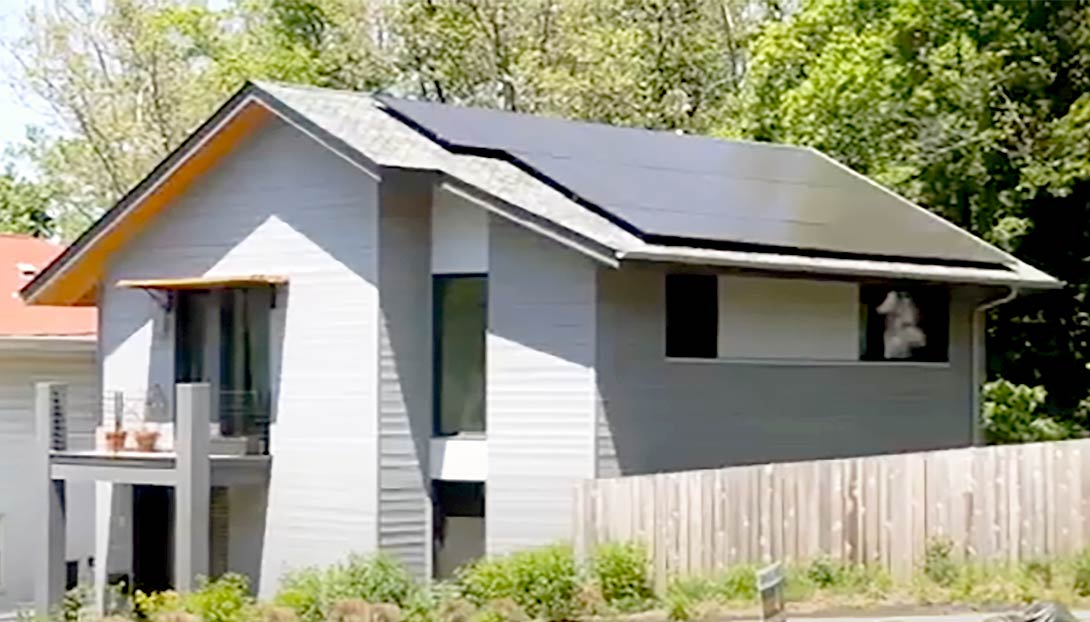 The passive house that Christina Griffin and Peter Wolf created on Hillside Avenue in Hastings-On-Hudson.