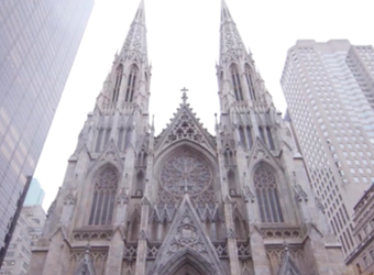 Saint Patrick's Cathedral in midtown New York City. 