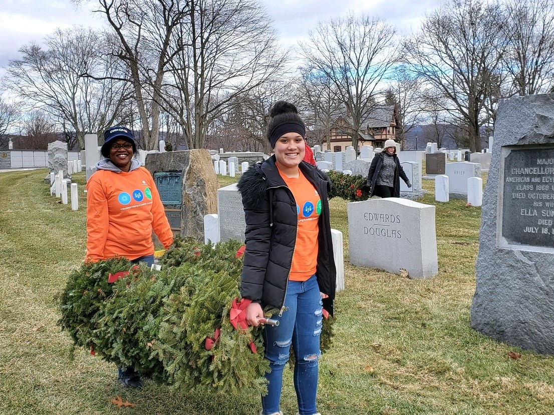 Pictured here working at the cleanup with 50 other O&R volunteers are O&R’s Dionne Kravetz and her daughter Lauren Kravetz, both Washingtonville residents.