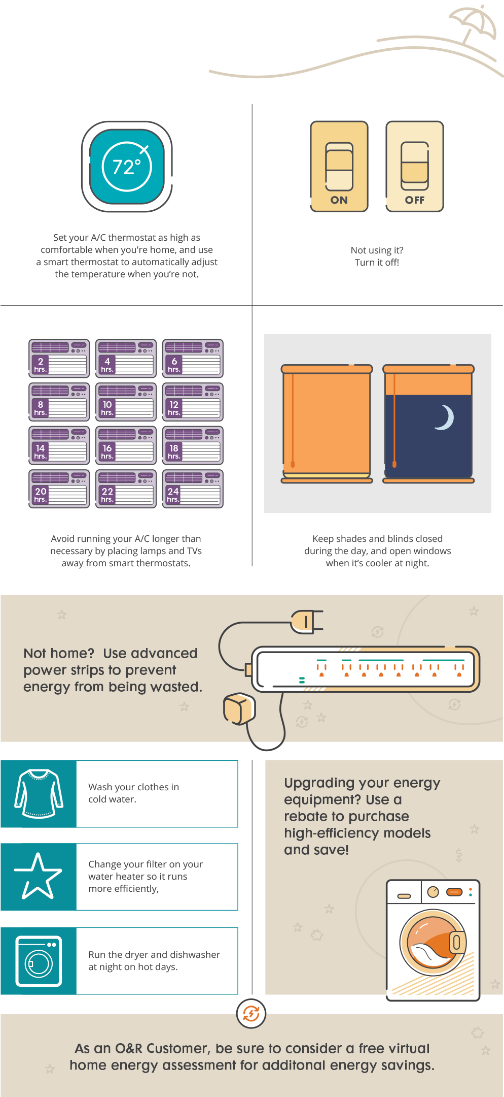 infographic summer energy saving tips